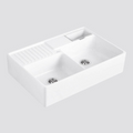 Villeroy & Boch Butler 895 Double Sink with Overflow - Alpine White 1TH 632391R1TB