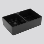 Villeroy & Boch Subway Butler 80X 795 Double Sink with Overflow - Pure Black 638001R7CB