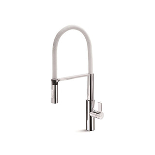 Parisi Libera Kitchen Mixer Chrome with White Spring Spray