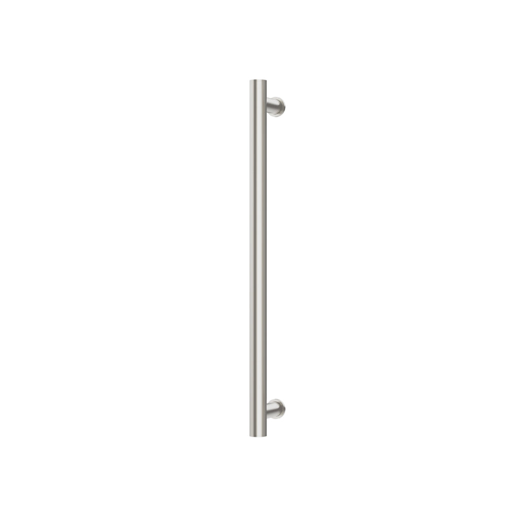 Phoenix 12V Heated Towel Rail Round 600mm - Brushed Nickel - 650-8760-40