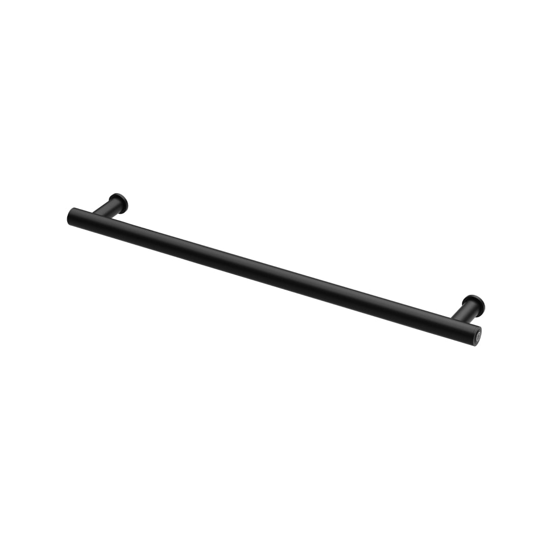 Phoenix 12V Heated Towel Rail Round 800mm - Matte Black - 650-8761-10