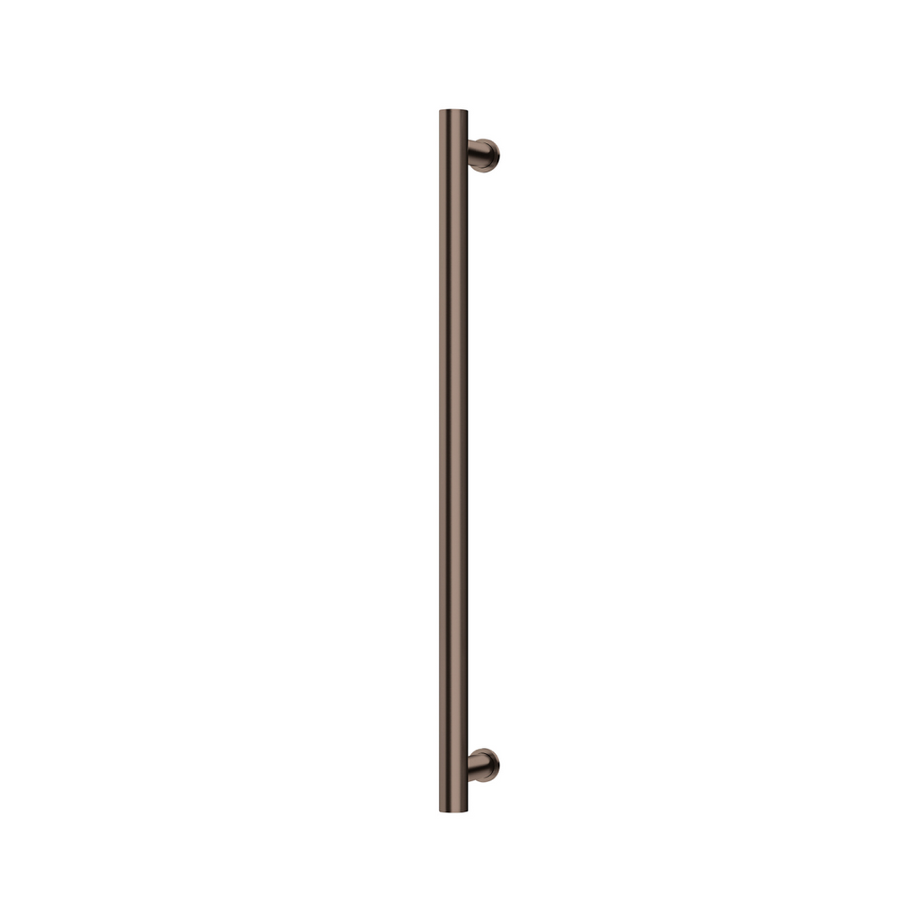 Phoenix 800mm Round Heated Towel Rail - Brushed Bronze