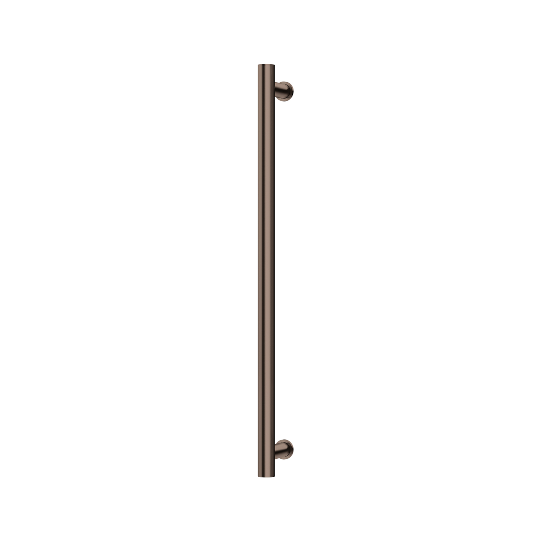 Phoenix 800mm Round Heated Towel Rail - Brushed Bronze
