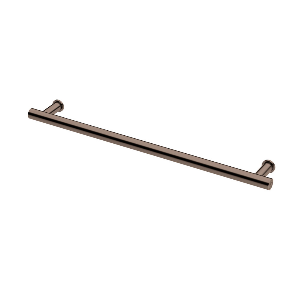 Phoenix 800mm Round Heated Towel Rail - Brushed Bronze