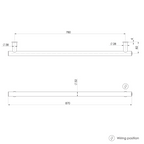 Phoenix 800mm Round Heated Towel Rail - Brushed Bronze