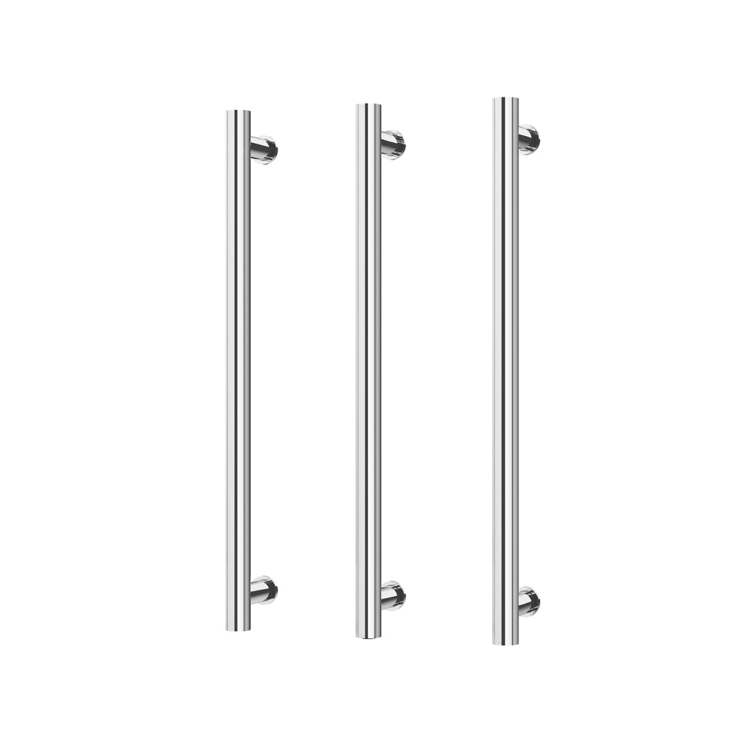 Phoenix 12V Heated Triple Towel Rail Round 600mm - Chrome - 650-8762-00