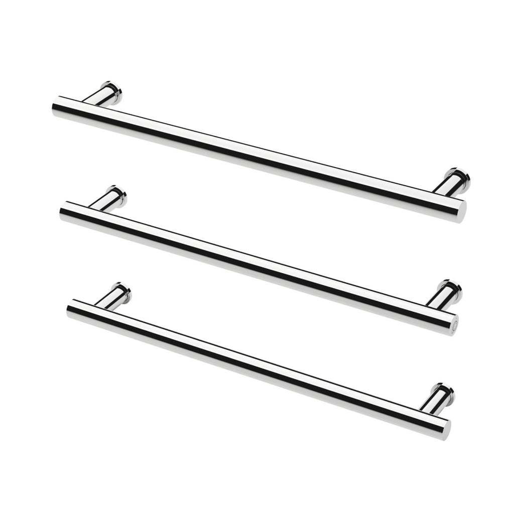 Phoenix 12V Heated Triple Towel Rail Round 600mm - Chrome - 650-8762-00
