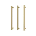 Phoenix 12V Heated Triple Towel Rail Round 600mm - Brushed Gold - 650-8762-12