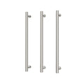 Phoenix 12V Heated Triple Towel Rail Round 600mm - Brushed Nickel - 650-8762-40