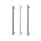 Phoenix 12V Heated Triple Towel Rail Round 600mm - Brushed Nickel - 650-8762-40