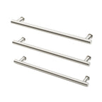 Phoenix 12V Heated Triple Towel Rail Round 600mm - Brushed Nickel - 650-8762-40