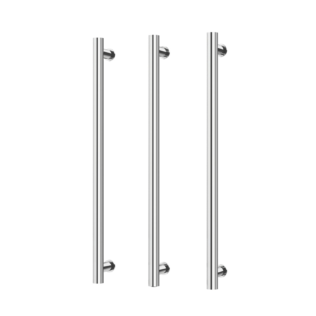 Phoenix 12V Heated Triple Towel Rail Round 800mm - Chrome - 650-8763-00