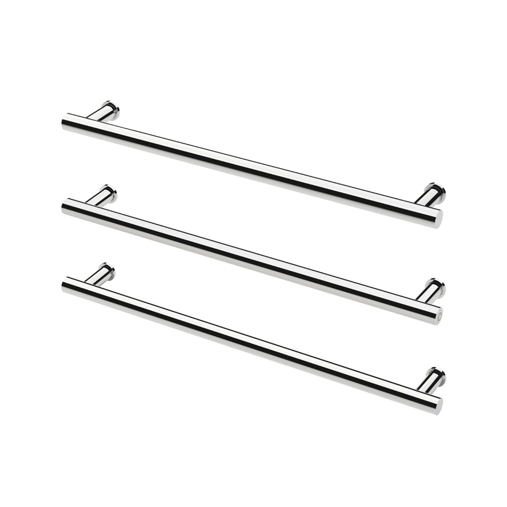 Phoenix 12V Heated Triple Towel Rail Round 800mm - Chrome - 650-8763-00