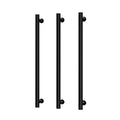 Phoenix 12V Heated Triple Towel Rail Round 800mm - Matte Black - 650-8763-10