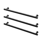 Phoenix 12V Heated Triple Towel Rail Round 800mm - Matte Black - 650-8763-10