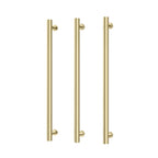 Phoenix 12V Heated Triple Towel Rail Round 800mm - Brushed Gold - 650-8763-12