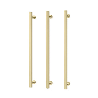 Phoenix 12V Heated Triple Towel Rail Round 800mm - Brushed Gold - 650-8763-12