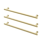 Phoenix 12V Heated Triple Towel Rail Round 800mm - Brushed Gold - 650-8763-12