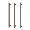 Phoenix Triple Round 800mm Heated Towel Rails - Brushed Bronze