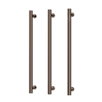 Phoenix Triple Round 800mm Heated Towel Rails - Brushed Bronze