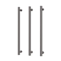 Phoenix 12V Heated Triple Towel Rail Round 800mm - Brushed Carbon - 650-8763-31