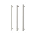 Phoenix 12V Heated Triple Towel Rail Round 800mm - Brushed Nickel - 650-8763-40