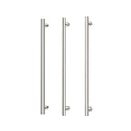 Phoenix 12V Heated Triple Towel Rail Round 800mm - Brushed Nickel - 650-8763-40