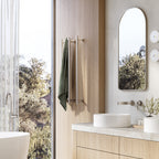 Phoenix 12V Heated Triple Towel Rail Round 800mm - Brushed Nickel - 650-8763-40