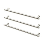 Phoenix 12V Heated Triple Towel Rail Round 800mm - Brushed Nickel - 650-8763-40
