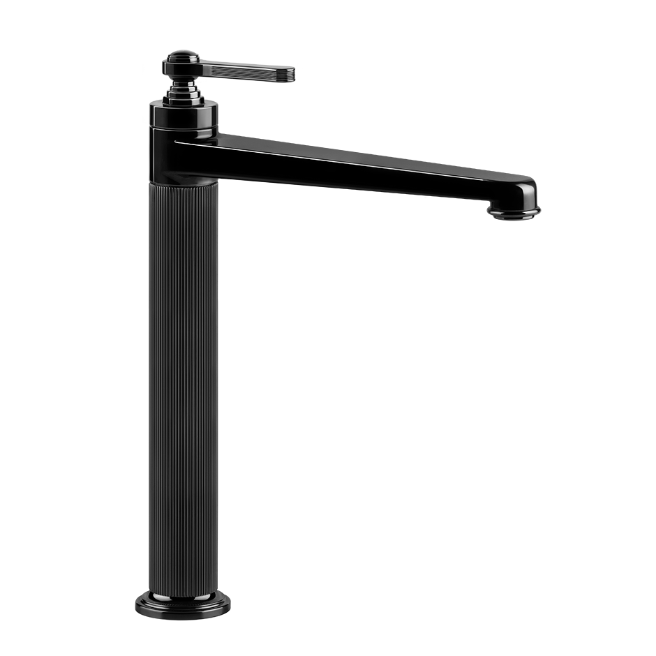 Gessi Venti20 High Basin Mixer without Waste - Black Metal PVD PF65004-706