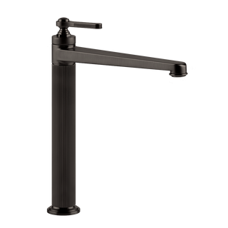 Gessi Venti20 High Basin Mixer without Waste - Black Metal Brushed PVD PF65004-707