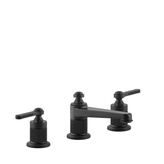 Gessi Venti20 Three Piece Basin Tap Set without Waste - Matte Black PF65013-299