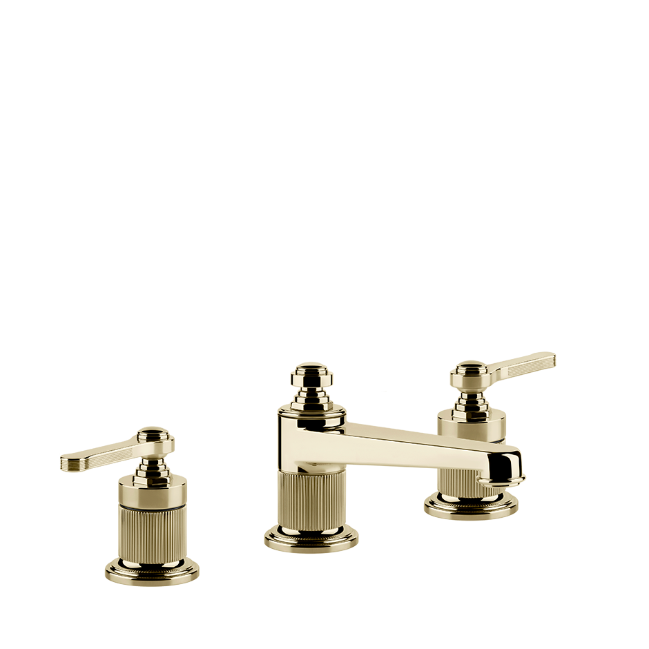 Gessi Venti20 Three Piece Basin Tap Set without Waste - Brass PVD PF65013-710