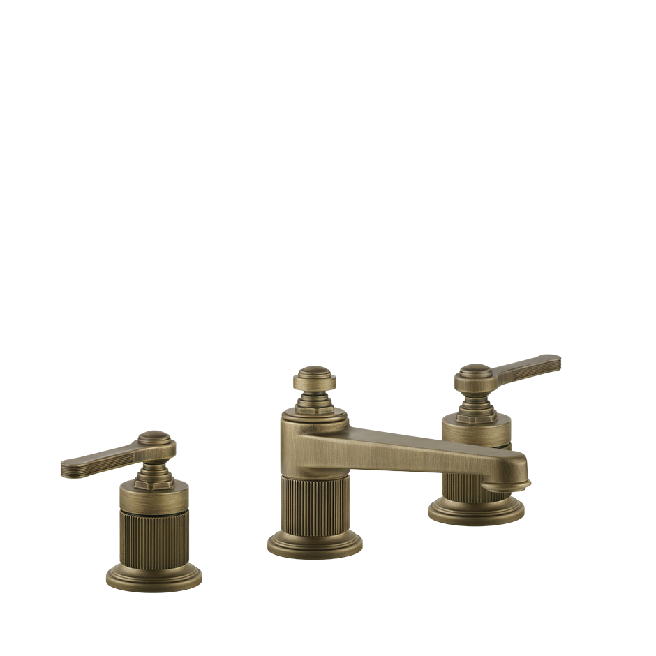 Gessi Venti20 Three Piece Basin Tap Set without Waste - Antique Brass PF65013-713