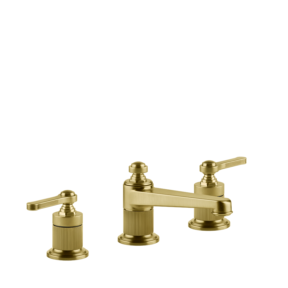 Gessi Venti20 Three Piece Basin Tap Set without Waste - Gold Brushed PVD PF65013-716