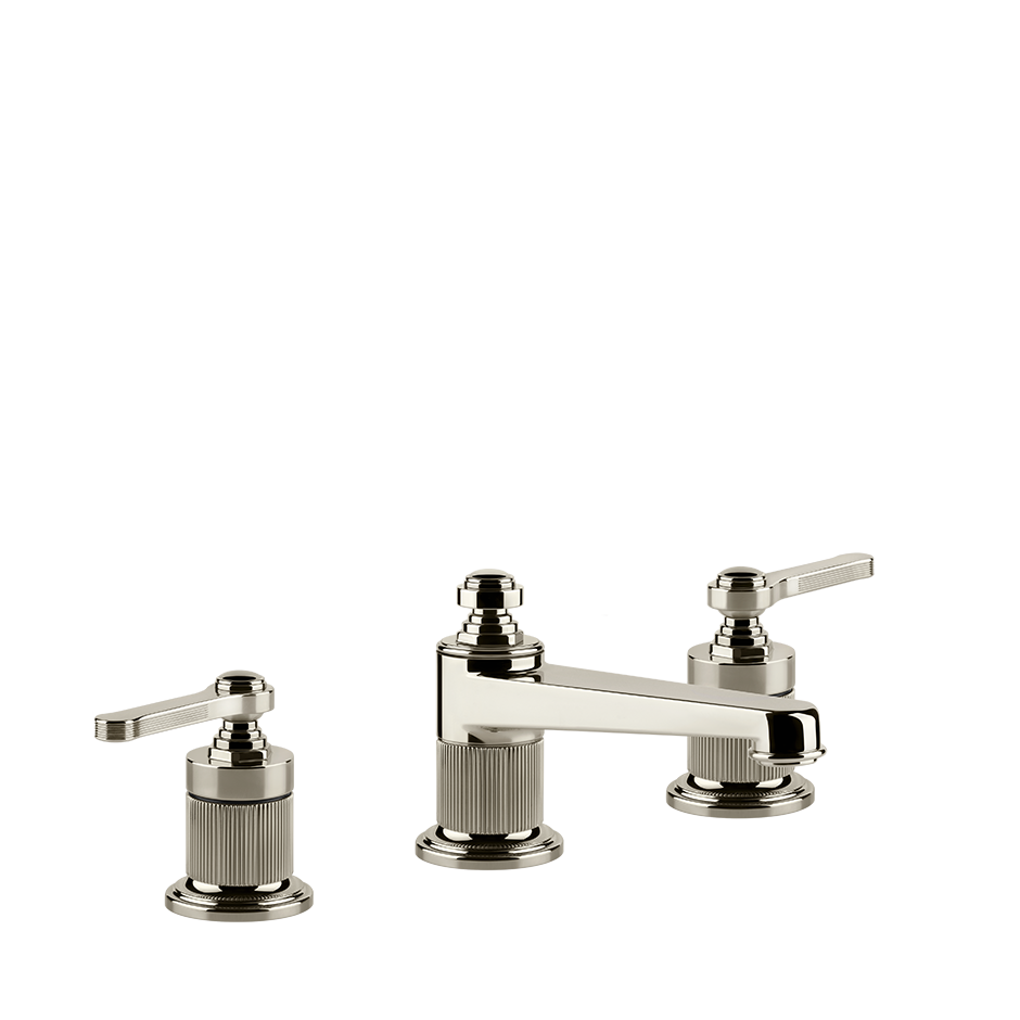 Gessi Venti20 Three Piece Basin Tap Set without Waste - Nickel PVD PF65013-720