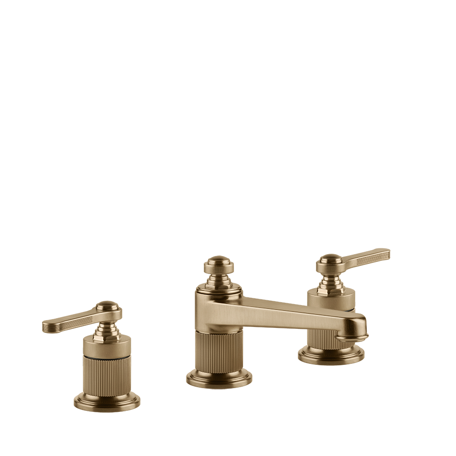 Gessi Venti20 Three Piece Basin Tap Set without Waste - Warm Bronze Brushed PVD PF65013-726