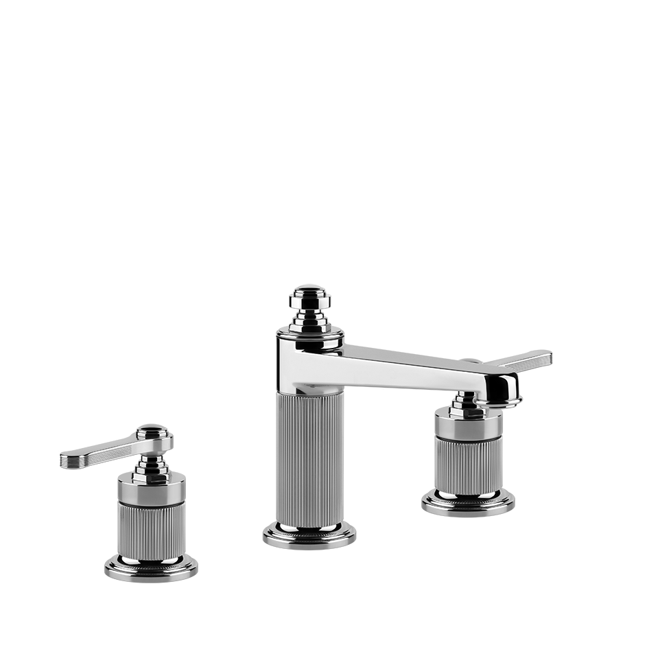 Gessi Venti20 Medium Three Piece Basin Tap Set without Waste - Chrome PF65014-031