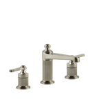 Gessi Venti20 Medium Three Piece Basin Tap Set without Waste - Finox Brushed Nickel PF65014-149