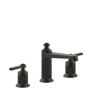 Gessi Venti20 Medium Three Piece Basin Tap Set without Waste - Aged Bronze PF65014-187