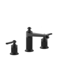 Gessi Venti20 Medium Three Piece Basin Tap Set without Waste - Matte Black PF65014-299