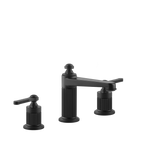 Gessi Venti20 Medium Three Piece Basin Tap Set without Waste - Matte Black PF65014-299