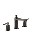 Gessi Venti20 Medium Three Piece Basin Tap Set without Waste - Black Metal Br. PVD PF65014-707