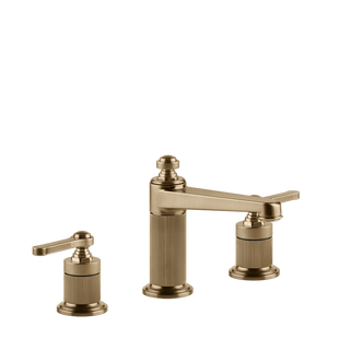 Gessi Venti20 Medium Three Piece Basin Tap Set without Waste - Warm Bronze Br. PVD PF65014-726