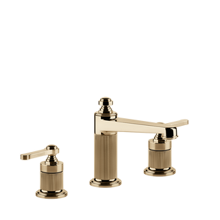 Gessi Venti20 Medium Three Piece Basin Tap Set without Waste - Warm Bronze PVD PF65014-735