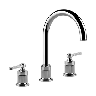 Gessi Venti20 Three Piece Basin Tap Set with Umbrella Spout (No Waste) - Chrome PF65016-031