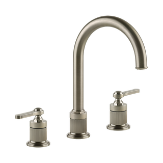 Gessi Venti20 Three Piece Basin Tap Set with Umbrella Spout (No Waste) - Finox Brushed Nickel PF65016-149