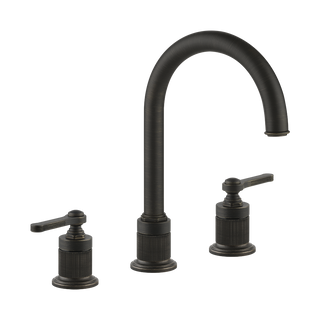 Gessi Venti20 Three Piece Basin Tap Set with Umbrella Spout (No Waste) - Aged Bronze PF65016-187