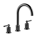 Gessi Venti20 Three Piece Basin Tap Set with Umbrella Spout (No Waste) - Black Metal PVD PF65016-706