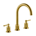 Gessi Venti20 Three Piece Basin Tap Set with Umbrella Spout (No Waste) - Gold Brushed PVD PF65016-716